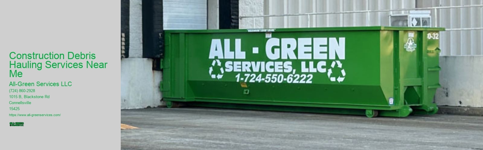 Construction Debris Hauling Services Near Me